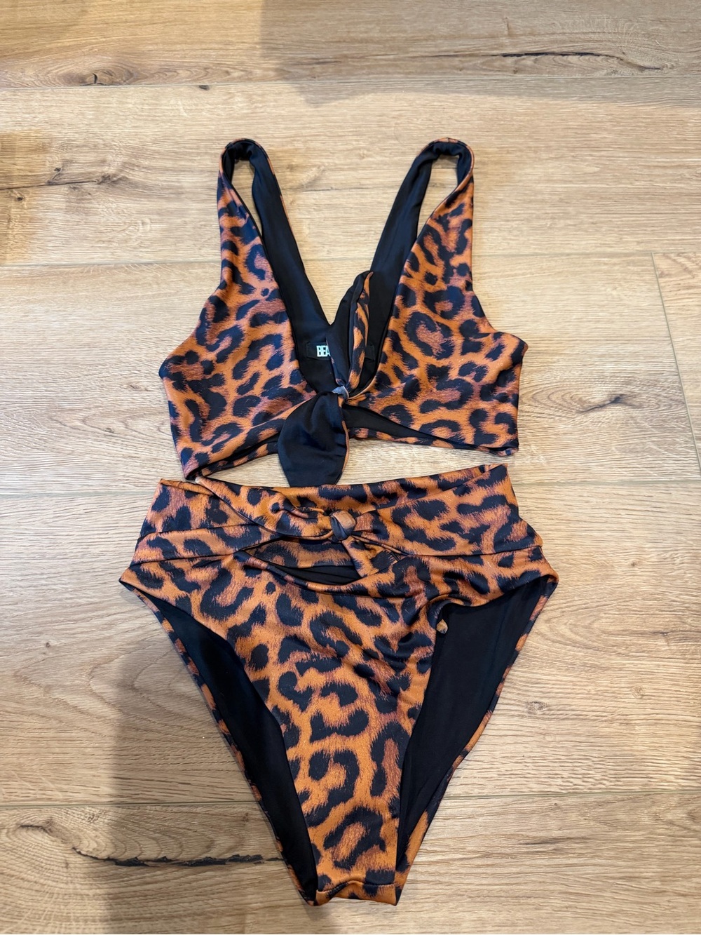 Cheetah Dallas bikini set beach riot